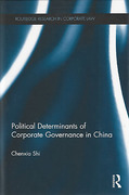 Cover of The Political Determinants of Corporate Governance in China
