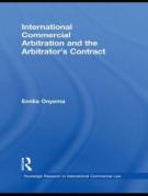 Cover of International Commercial Arbitration and the Arbitrator’s Contract