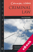Cover of Course Notes: Criminal Law (eBook)
