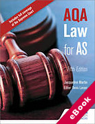 Cover of AQA Law for AS (eBook)