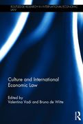 Cover of Culture and International Economic Law