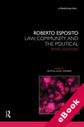 Cover of Roberto Esposito: Law, Community and the Political (eBook)