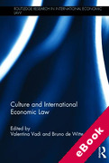 Cover of Culture and International Economic Law (eBook)