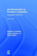 Cover of An Introduction to Forensic Linguistics: Language in Evidence