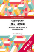 Cover of Subversive Legal History: A Manifesto for the Future of Legal Education (eBook)