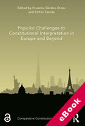 Cover of Populist Challenges to Constitutional Interpretation in Europe and Beyond (eBook)