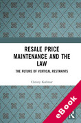 Cover of Resale Price Maintenance and the Law: The Future of Vertical Restraints (eBook)