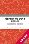 Cover of Mediation and Law in China II: Development and Integration (eBook)