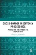 Cover of Cross-Border Insolvency Proceedings: Policies and Directives in the European Union