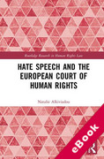 Cover of Hate Speech and the European Court of Human Rights (eBook)
