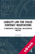 Cover of Liability Law for Failed Contract Negotiations: A Comparative, Structural, and Historical Analysis (eBook)