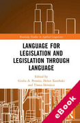 Cover of Language for Legislation and Legislation through Language (eBook)