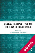 Cover of Global Perspectives on the Law of Disclosure (eBook)