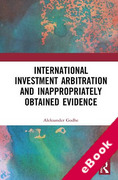 Cover of International Investment Arbitration and Inappropriately Obtained Evidence (eBook)