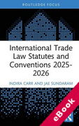 Cover of International Trade Law Statutes and Conventions 2025-26 (eBook)
