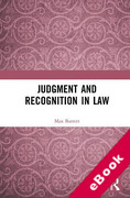 Cover of Judgment and Recognition in Law (eBook)