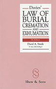 Cover of Davies' Law of Burial, Cremation and Exhumation