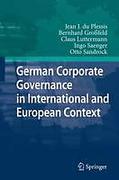 Cover of German Corporate Governance in International and European Context