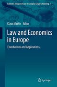 Cover of Law and Economics in Europe: Foundations and Applications