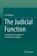 Cover of The Judicial Function: Fundamental Principles of Contemporary Judging