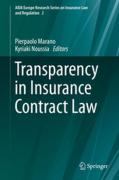 Cover of Transparency in Insurance Contract Law