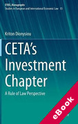 Cover of CETA's Investment Chapter: A Rule of Law Perspective (eBook)