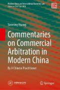 Cover of Commentaries on Commercial Arbitration in Modern China: By A Chinese Practitioner