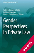 Cover of Gender Perspectives in Private Law (eBook)