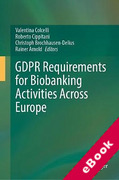 Cover of GDPR Requirements for Biobanking Activities Across Europe (eBook)