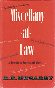 Cover of Miscellany-at-Law: A Diversion for Lawyers and Others