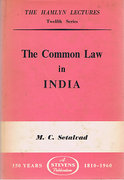 Cover of The Hamlyn Lectures: The Common Law in India