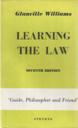 Cover of Learning the Law 7th ed