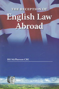 Cover of The Reception of English Law Abroad