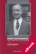 Cover of Parry and Kerridge: The Law of Succession (eBook)