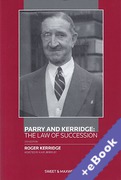 Cover of Parry and Kerridge: The Law of Succession (Book &#38; eBook Pack)