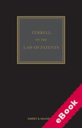 Cover of Terrell on the Law of Patents 18th ed with 3rd Supplement (eBook)