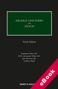 Cover of Arlidge and Parry on Fraud (eBook)