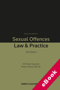 Cover of Rook and Ward on Sexual Offences: Law &#38; Practice (eBook)