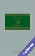 Cover of Gatley on Libel and Slander (Book &#38; eBook Pack)
