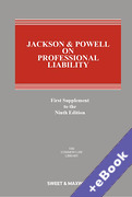 Cover of Jackson &#38; Powell on Professional Liability 9th ed: 1st Supplement (Book &#38; eBook Pack)