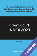 Cover of Crown Court Index 2023 (Book &#38; eBook Pack)