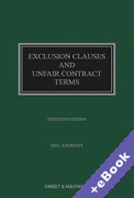 Cover of Exclusion Clauses and Unfair Contract Terms (Book &#38; eBook Pack)