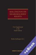 Cover of Hollington on Shareholders' Rights 9th ed: 1st Supplement (Book &#38; eBook Pack)