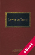 Cover of Lewin on Trusts 20th edition with 1st Supplement (eBook)