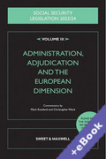 Cover of Social Security Legislation 2023/24 Volume III: Administration, Adjudication and the European Dimension (Book &#38; eBook Pack)