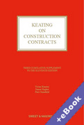 Cover of Keating on Construction Contracts 11th ed: 3rd Supplement (Book &#38; eBook Pack)