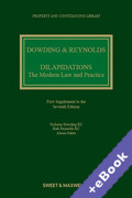Cover of Dilapidations: The Modern Law and Practice 7th ed: 1st Supplement (Book &#38; eBook Pack)