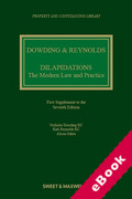 Cover of Dilapidations: The Modern Law and Practice 7th ed: 1st Supplement (eBook)