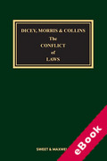 Cover of Dicey, Morris &#38; Collins The Conflict of Laws 16th ed with 1st Supplement (eBook)