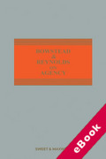 Cover of Bowstead &#38; Reynolds On Agency (eBook)